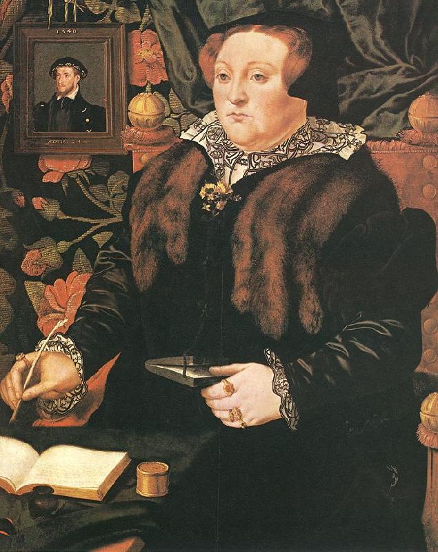 EWORTH, Hans Portrait of Lady Dacre fg France oil painting art